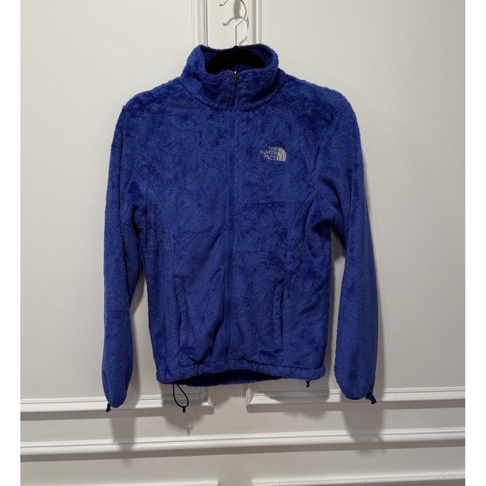 Women's North Face‎ Osito Fleece Jacket Blue Full Zip Soft Furry Size Small
